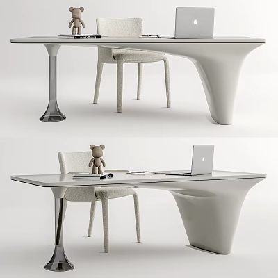 Modern desk and chair combination 3d model