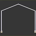 Transparent Geometric Frame Structures With Multiple Metal Supports And Reflective Surfaces