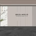 Modern Front Desk Background Wall Simple Background Wall Front Desk Reception Area Background Wall Company Front Desk Background Wall 3d model