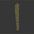 Lush Green Vertical Plant Column With Dense Foliage And Natural Growth