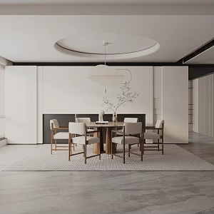 Modern table combination 3d model