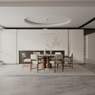Modern table combination 3d model