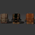 Three Classic Backpacks In Gray Black And Brown Stylish Design