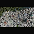 Aerial View Urban Planning With High Rise Buildings Roads River And Green Spaces