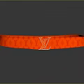 Stylish Red Belt With Transparent V Shaped Logo For Daily Use