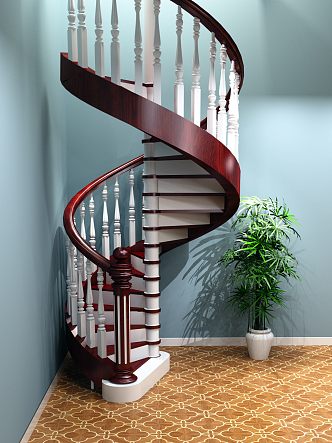 Jane Europe revolving staircase 3d model