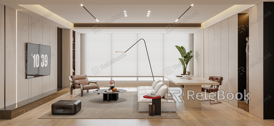 Modern Guest Dining Room Living Room model