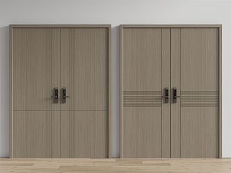 Modern double door 3d model