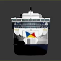 P&O Ferry With White Blue Hull And Modern Upper Deck Design Features