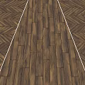 Modern Dark Brown Wooden Flooring With Herringbone Pattern And Central Straight Planks