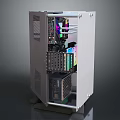 Open Modern Computer Case With Visible Internal Components And RGB Lighting