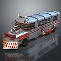 Industrial LOFT Bus Battle Bus Sci-Fi Bus Future Bus 3d model