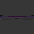 Modern Sports Skateboard With Sleek Design And Blue Purple Neon Lights