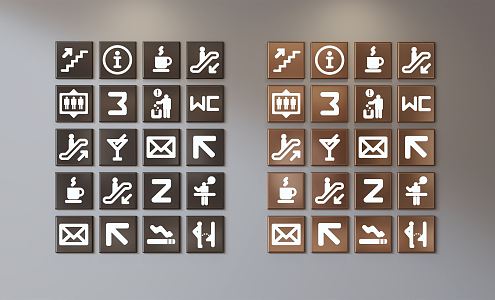 Modern Signage Signs 3d model