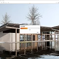 Modern Post Station Public Building Small Public Building Landscape Building Post Station Building Store Building 3d model