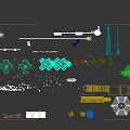 Urban Road Facilities With Direction Signs Traffic Lights Benches Umbrellas Trees And Flower Pots