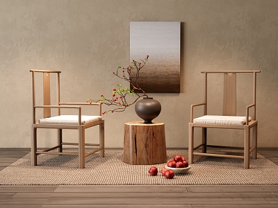 Casual table and chair combination model