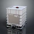 Household Storage Tank With Square Structure Red Lid Metal Frame And Bottom Valve