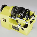 Yellow Industrial Pipe Threading Machine With Clamping System And Efficient Operation