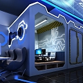 Modern Internet Cafe E-sports Internet Cafe 3d model