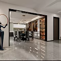 Modern Duplex Living Room Interior With Marble Feature Wall TV Unit And Chandelier