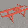 Red Gantry Crane Industrial Equipment For Heavy Duty Outdoor Lifting Operations