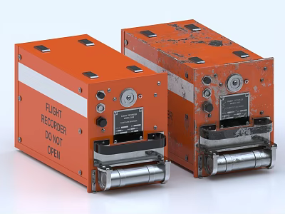 Black Box Flight Data Recorder Flight Recorder 3d model