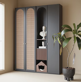 French Bookcase Decorative Cabinet 3d model