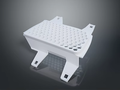 High Quality White Tire With Hole Design For Enhanced Traction And Durability 3d model