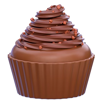 Modern dessert chocolate cake cartoon cake 3d model