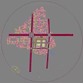 Aerial Planning of Large Commercial Complex with Modern Buildings Road Network and Green Spaces