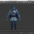 Machine Soldier Machine Warrior Game Character Cartoon Soldier Hand-painted Soldier Armored Soldier Armored Warrior Game Soldier Low Face Number Low Model Simple Model Cartoon 3d model