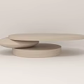 Modern Wooden Round Layered Coffee Table With Minimalist Design And Natural Tone
