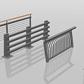 Metal Railings With Various Designs Including Horizontal Bars Vertical Grilles And Wooden Handrail