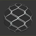 Decorative Ornament Set With Spherical Hollow Wire Structure Shiny Metallic Finish Modern Home Decor