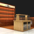 Airport Monopoly Booth at Shopping Mall Counter 3d model