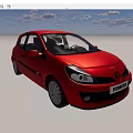 Red Hatchback Car With Modern Exterior And Silver Alloy Wheels