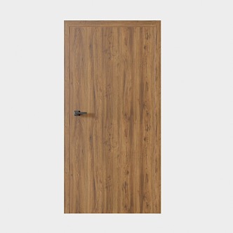 Simple Flat Wooden Door 3d model