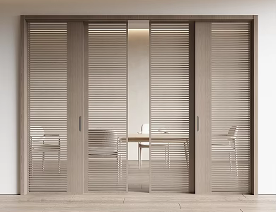Modern sliding door wooden sliding door kitchen door balcony door partition door 3d model