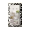 Decorative Mirrors with Ornate Carved Borders Left Arch Top Right Leaf Patterns for Home Decor