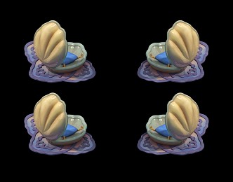 Modern Shell Bed Gala Clam Conch 3d model