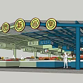 Yongdeng New Marketplace Featuring Fruit Seafood Sections and Fresh Produce Stalls