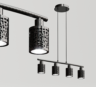 Industrial LOFT Chandelier Iron Chandelier 3d model