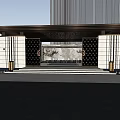 New Chinese-style Gate Community Gate Entrance Demonstration Zone Entrance 3d model
