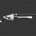 Shiny Revolver With Silver And Gold Metal Parts Black Barrel And Reflective Grip