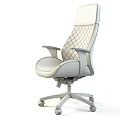 Tan Office Chair With Diamond Quilted Design Silver Armrests And Metal Base