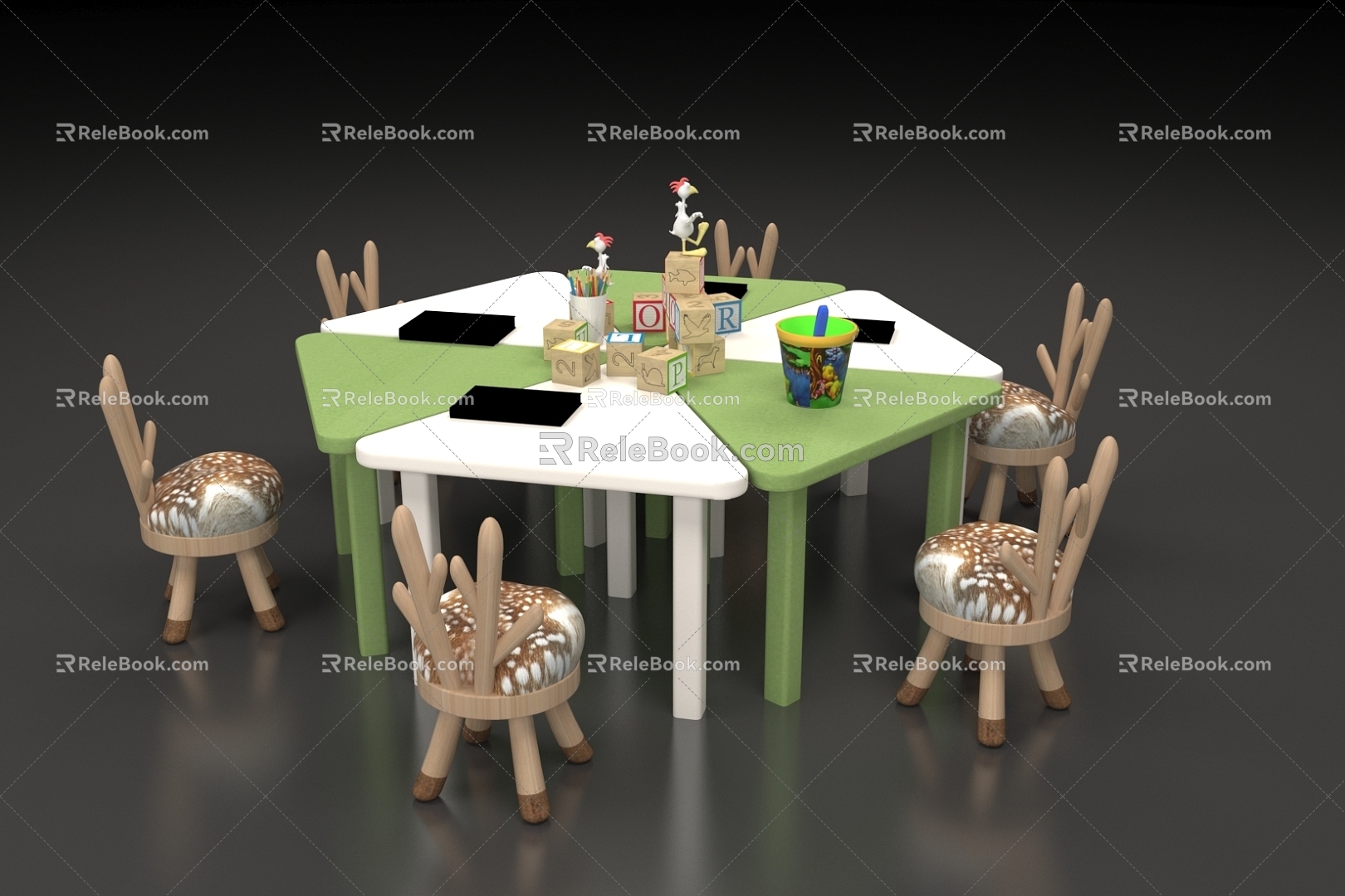 Children's Table and Chair Combination Table and Chair Combination Children's Table Children's Chair model