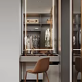 Light Luxury Dressing Table Dressing Table Mirror 3d model