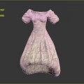 Intricately Carved Dress Sculpture With Elegant Floral Patterns And Artistic Design Details