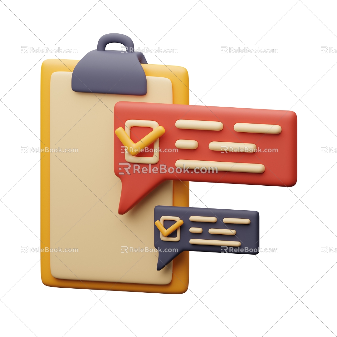 Modern Notebook Cartoon Notebook 3d model